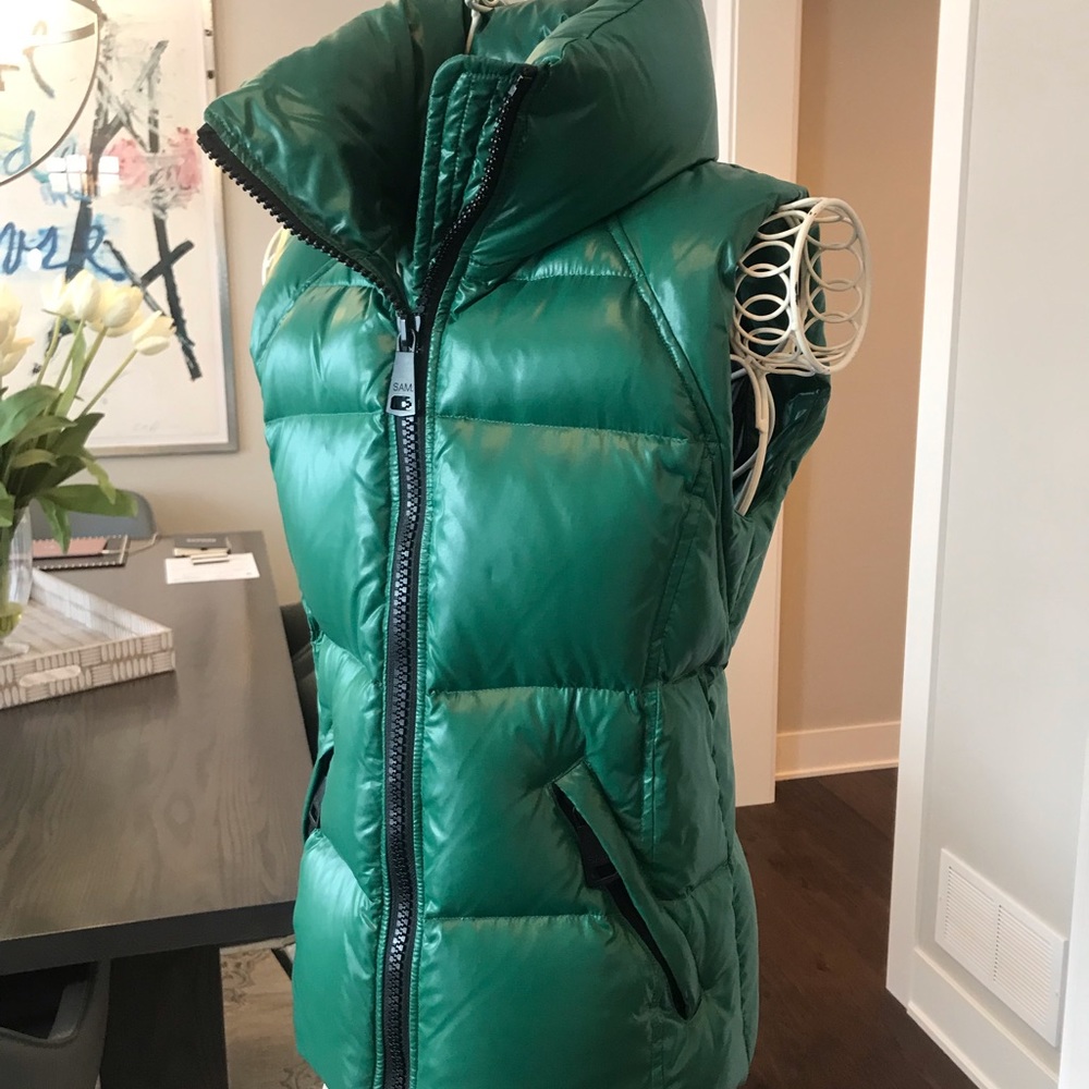 SAM Puffer Down Vest S Small Kelly Green